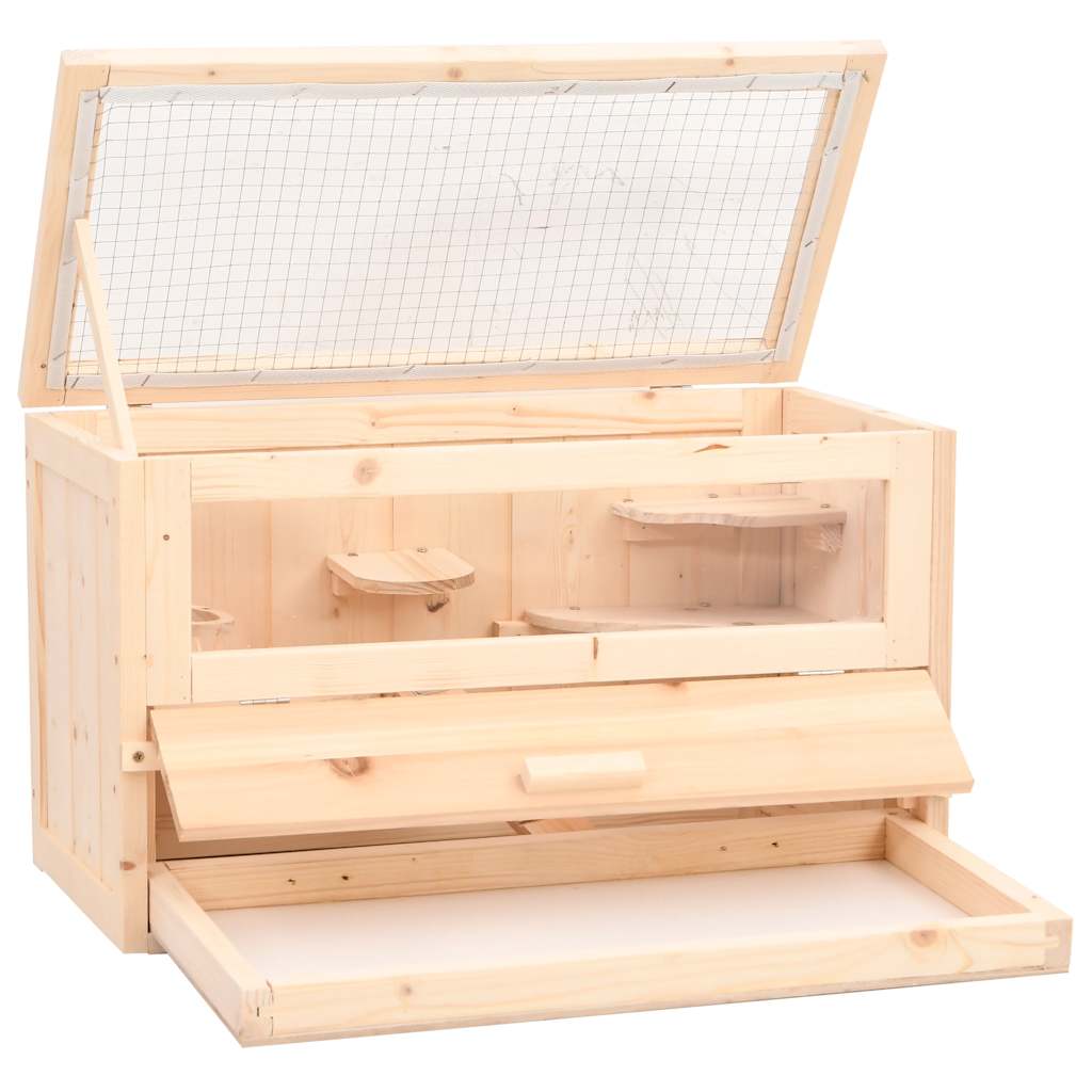 Hamsterkooi 60x30x35 cm massief vurenhout is nu te koop bij PeponiXL, paradijselijk wonen!
