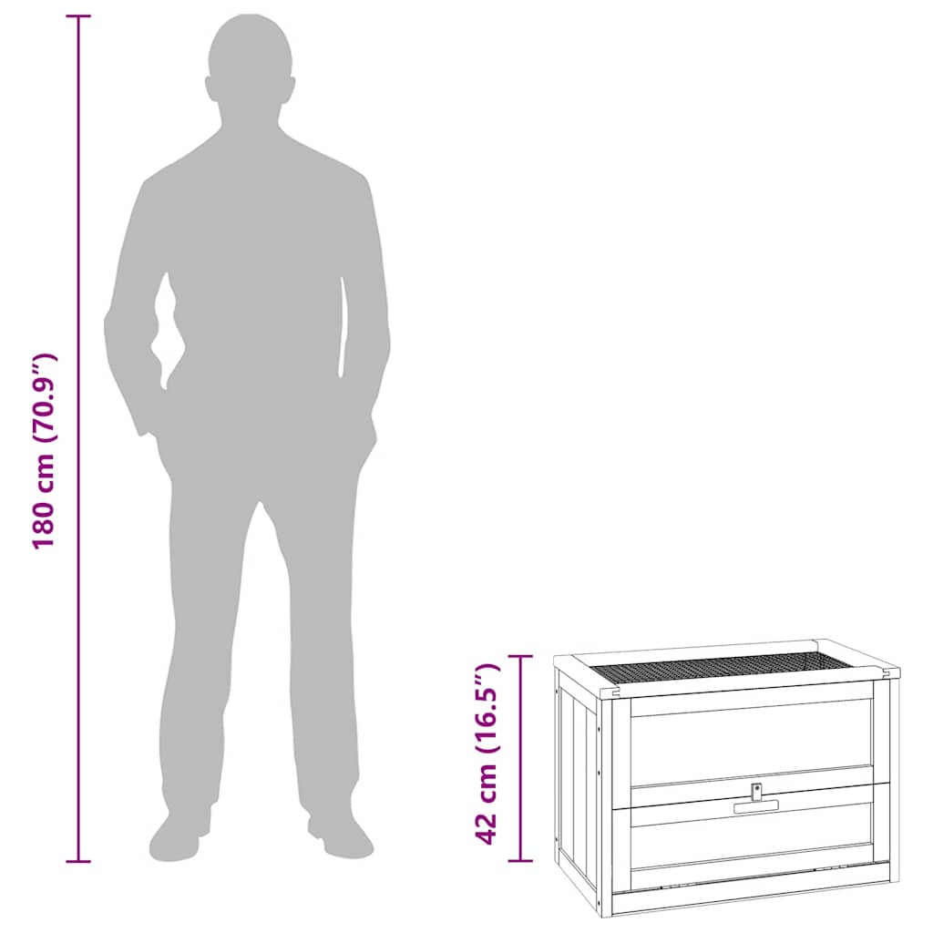 Hamsterkooi 60x35,5x42 cm massief vurenhout is nu te koop bij PeponiXL, paradijselijk wonen!