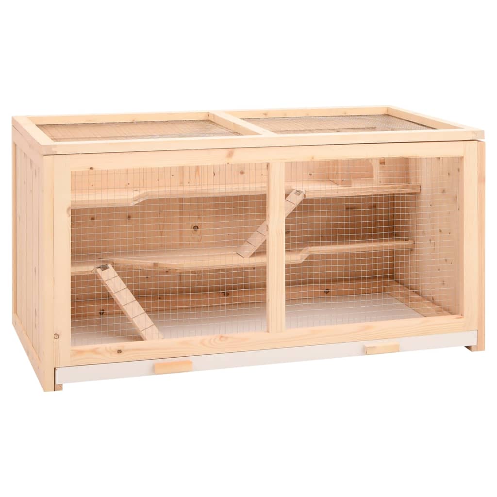 Hamsterkooi 104x52x54 cm massief vurenhout is nu te koop bij PeponiXL, paradijselijk wonen!