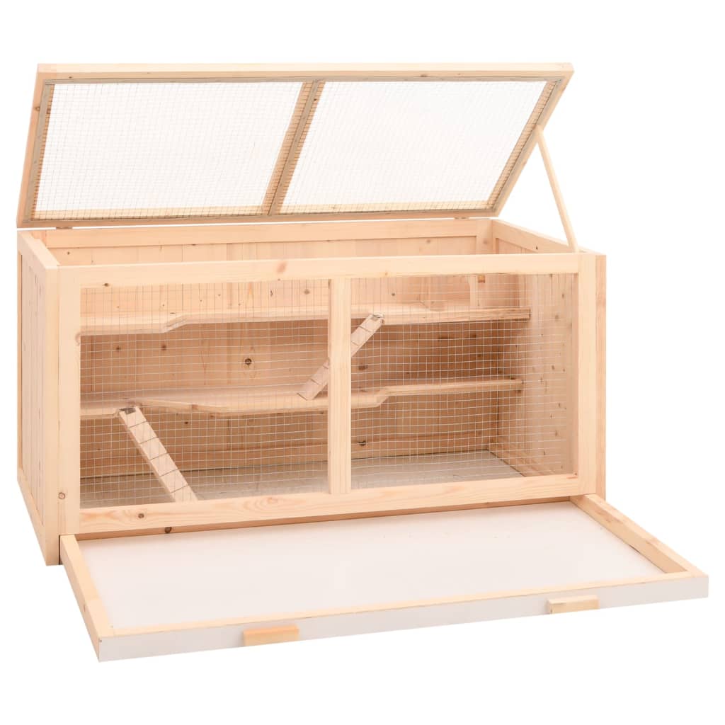 Hamsterkooi 104x52x54 cm massief vurenhout is nu te koop bij PeponiXL, paradijselijk wonen!