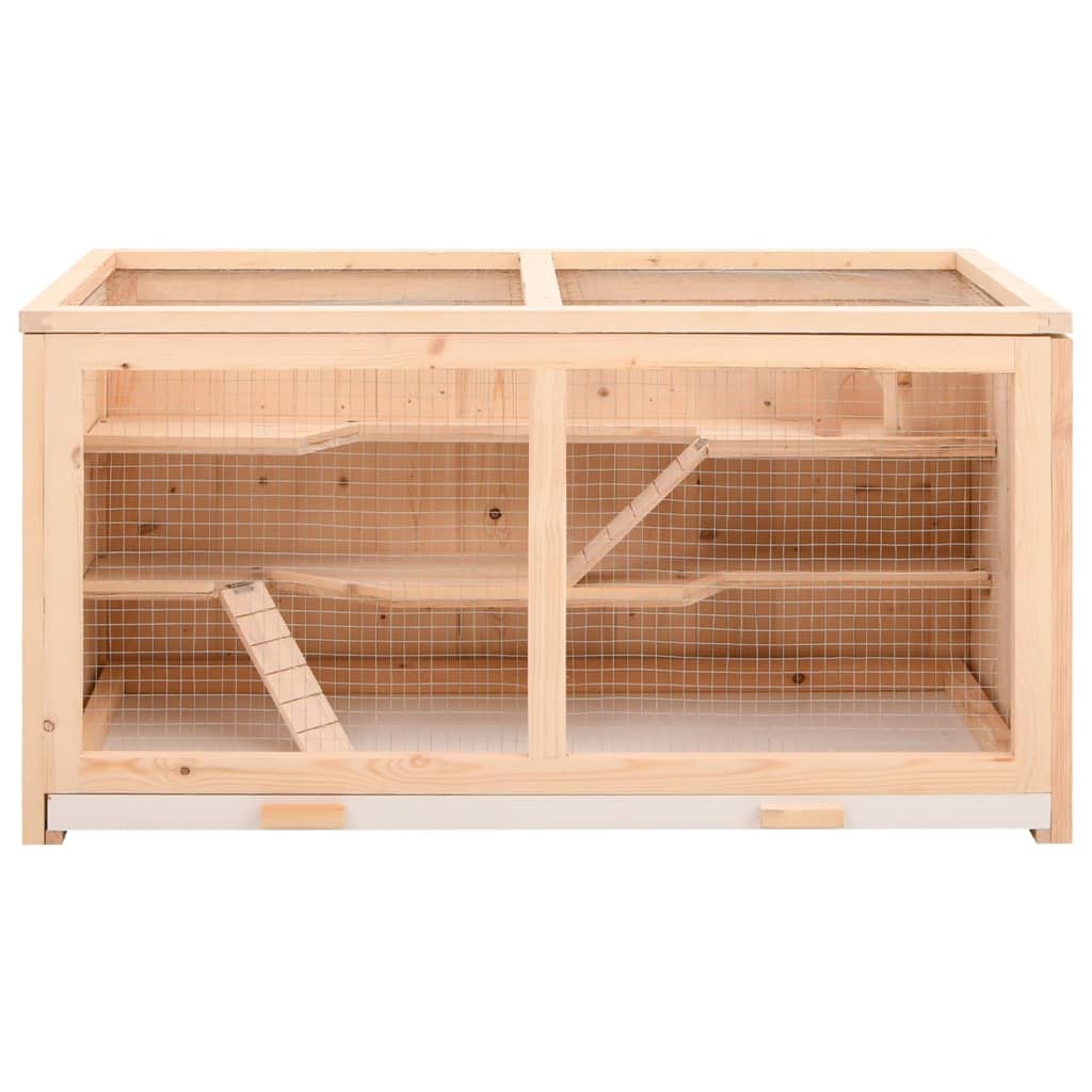 Hamsterkooi 104x52x54 cm massief vurenhout is nu te koop bij PeponiXL, paradijselijk wonen!
