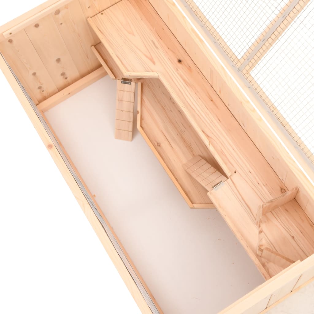 Hamsterkooi 104x52x54 cm massief vurenhout is nu te koop bij PeponiXL, paradijselijk wonen!