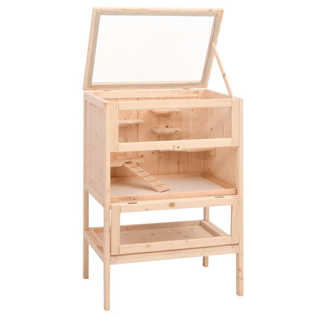 Hamsterkooi 55x40x80 cm massief vurenhout is nu te koop bij PeponiXL, paradijselijk wonen!