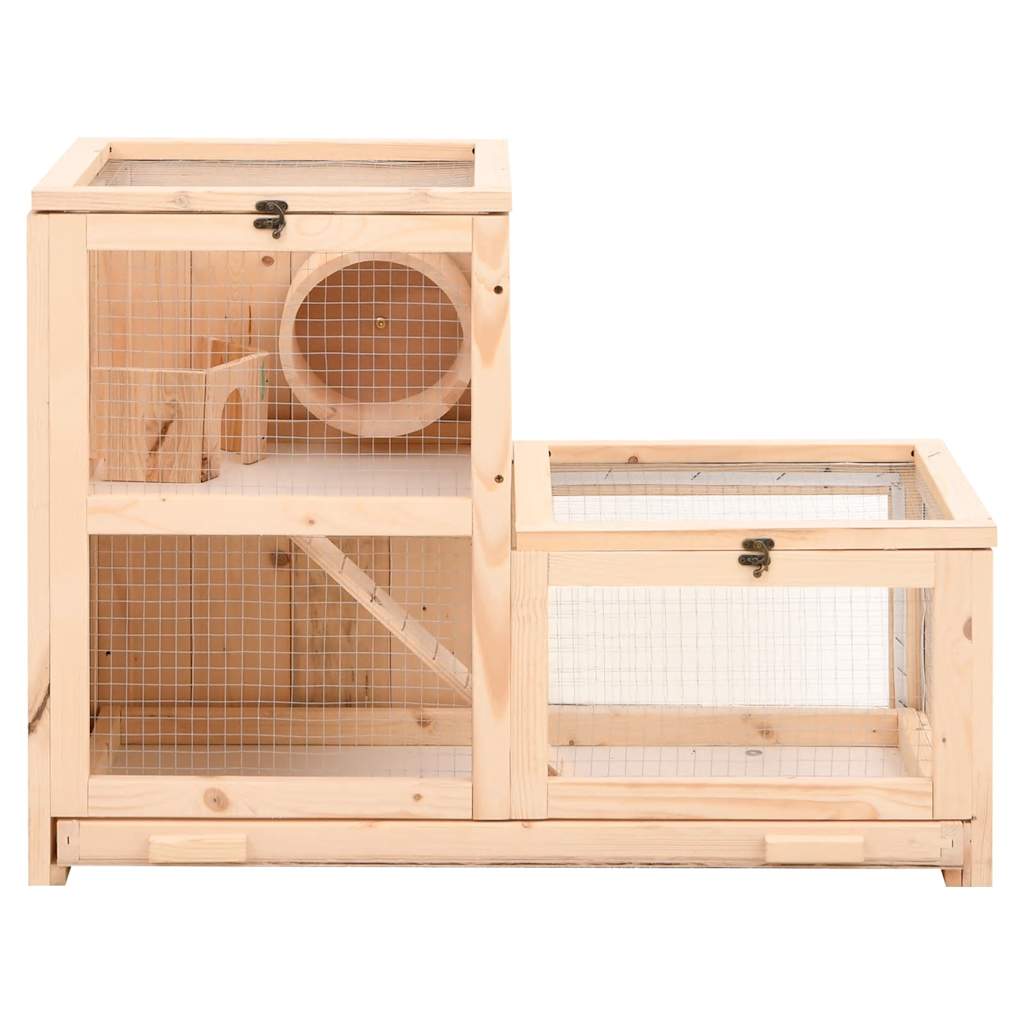 Hamsterkooi 81x40x60 cm massief vurenhout is nu te koop bij PeponiXL, paradijselijk wonen!