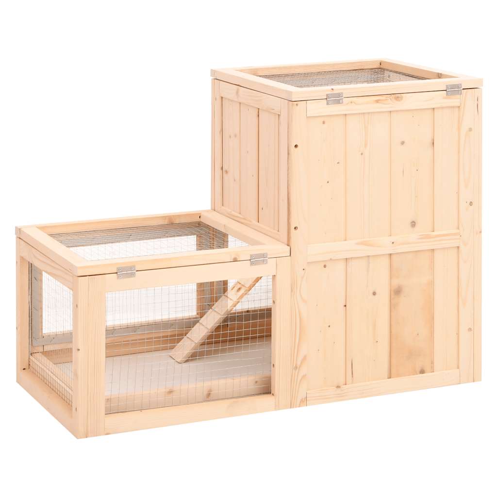 Hamsterkooi 81x40x60 cm massief vurenhout is nu te koop bij PeponiXL, paradijselijk wonen!