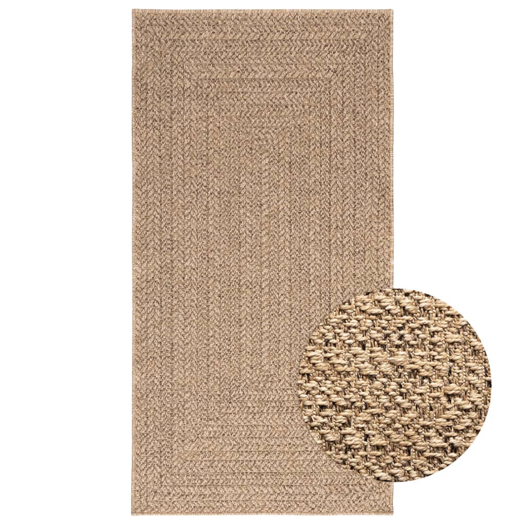 Vloerkleed ZIZUR binnen en buiten 80x150 cm jute look is nu te koop bij PeponiXL, paradijselijk wonen!