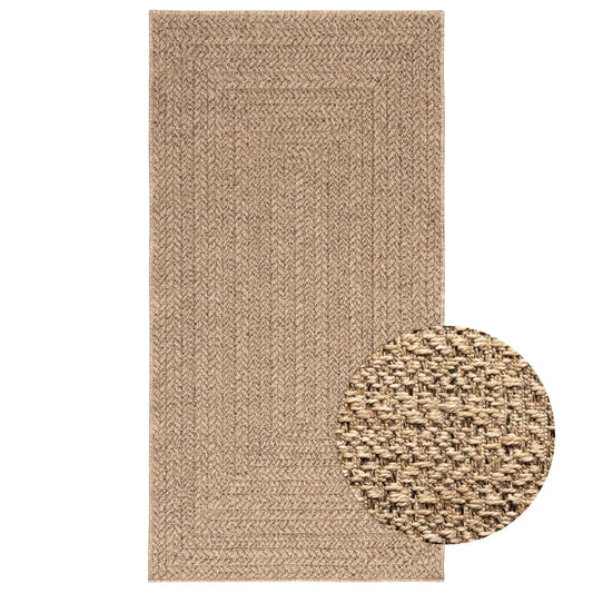 Vloerkleed ZIZUR binnen en buiten 80x150 cm jute look is nu te koop bij PeponiXL, paradijselijk wonen!