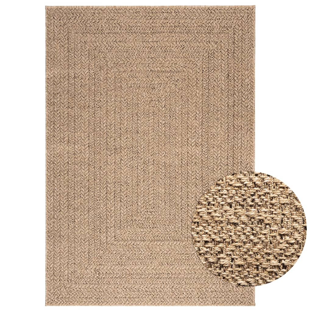 Vloerkleed ZIZUR binnen en buiten 120x170 cm jute look is nu te koop bij PeponiXL, paradijselijk wonen!