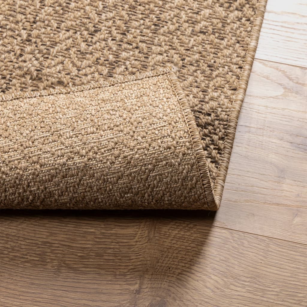 Vloerkleed ZIZUR binnen en buiten 140x200 cm jute look is nu te koop bij PeponiXL, paradijselijk wonen!