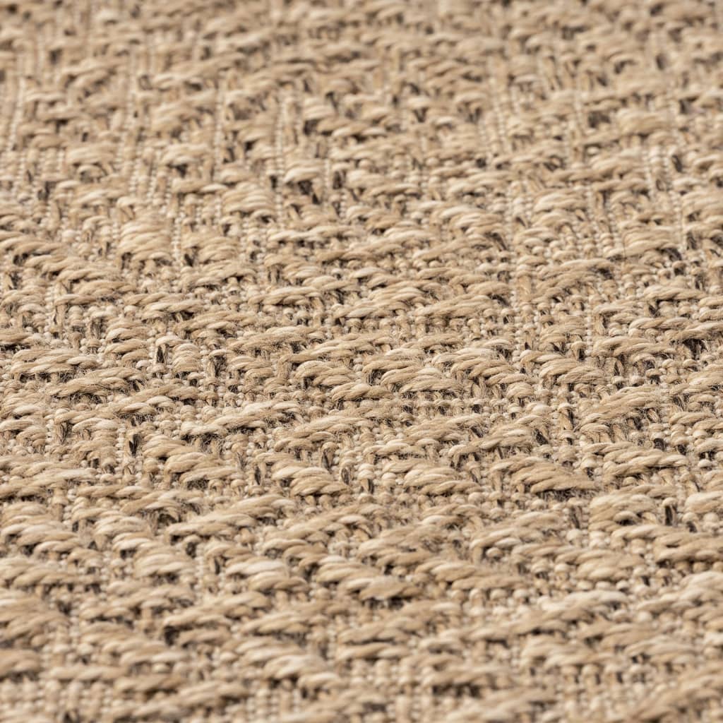 Vloerkleed ZIZUR binnen en buiten 120 cm jute look is nu te koop bij PeponiXL, paradijselijk wonen!