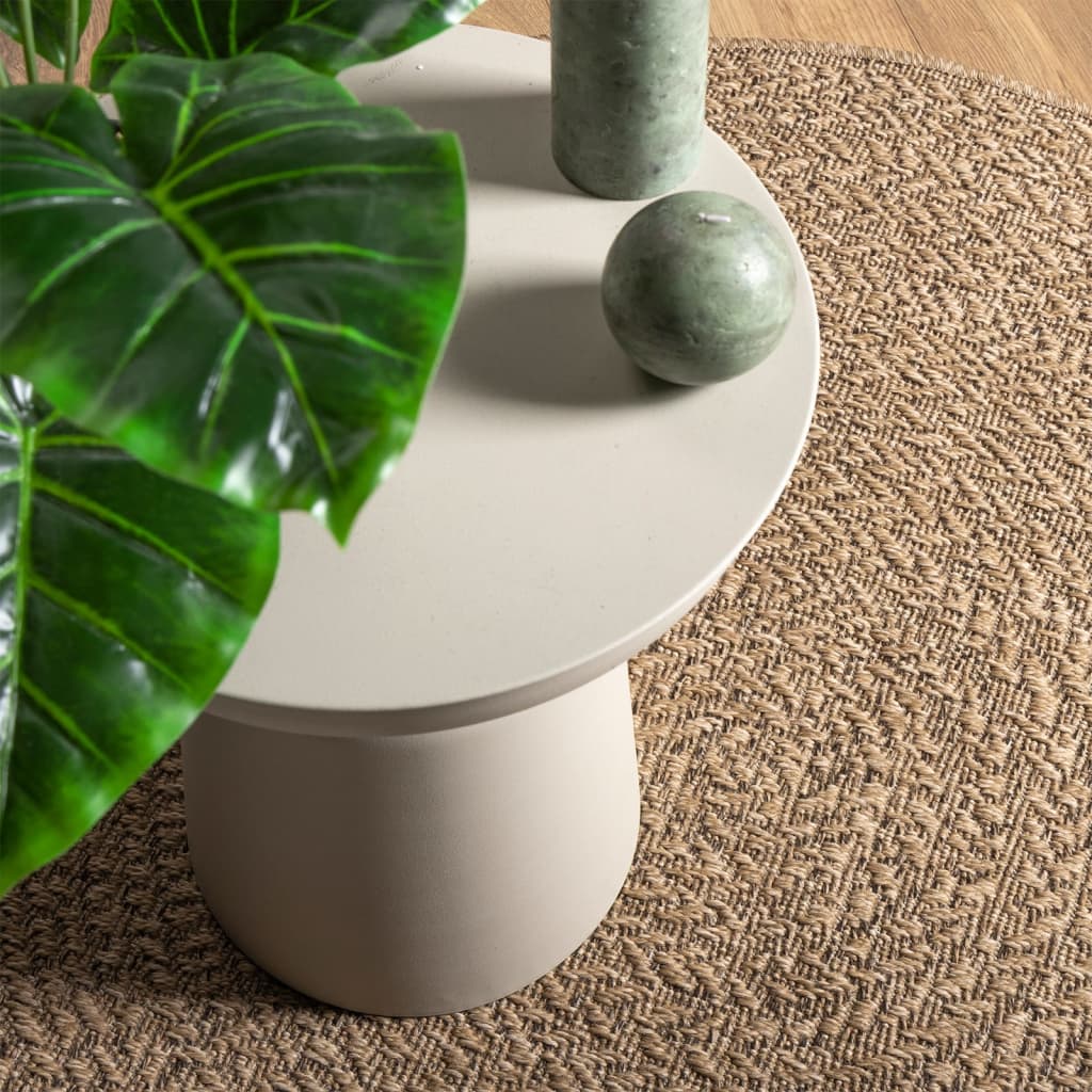 Vloerkleed ZIZUR binnen en buiten 160 cm jute look is nu te koop bij PeponiXL, paradijselijk wonen!