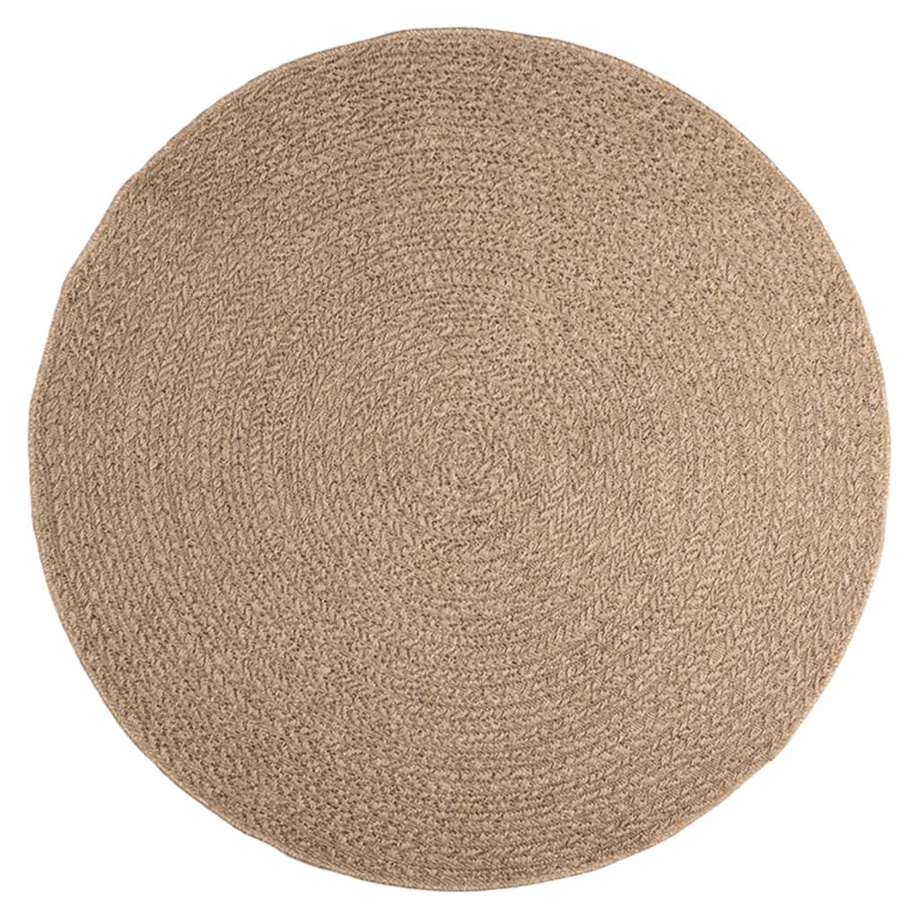 Vloerkleed ZIZUR binnen en buiten 160 cm jute look is nu te koop bij PeponiXL, paradijselijk wonen!