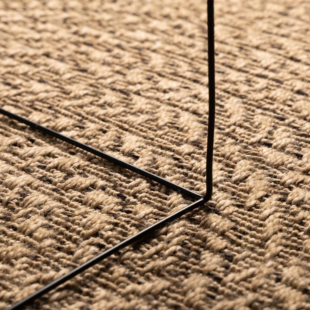 Vloerkleed ZIZUR binnen en buiten 160 cm jute look is nu te koop bij PeponiXL, paradijselijk wonen!