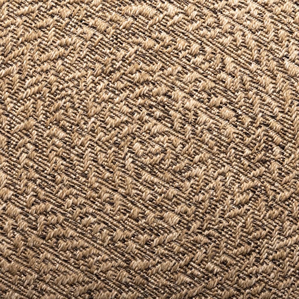 Vloerkleed ZIZUR binnen en buiten 160 cm jute look is nu te koop bij PeponiXL, paradijselijk wonen!