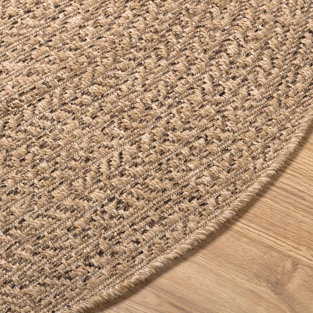 Vloerkleed ZIZUR binnen en buiten 160 cm jute look is nu te koop bij PeponiXL, paradijselijk wonen!