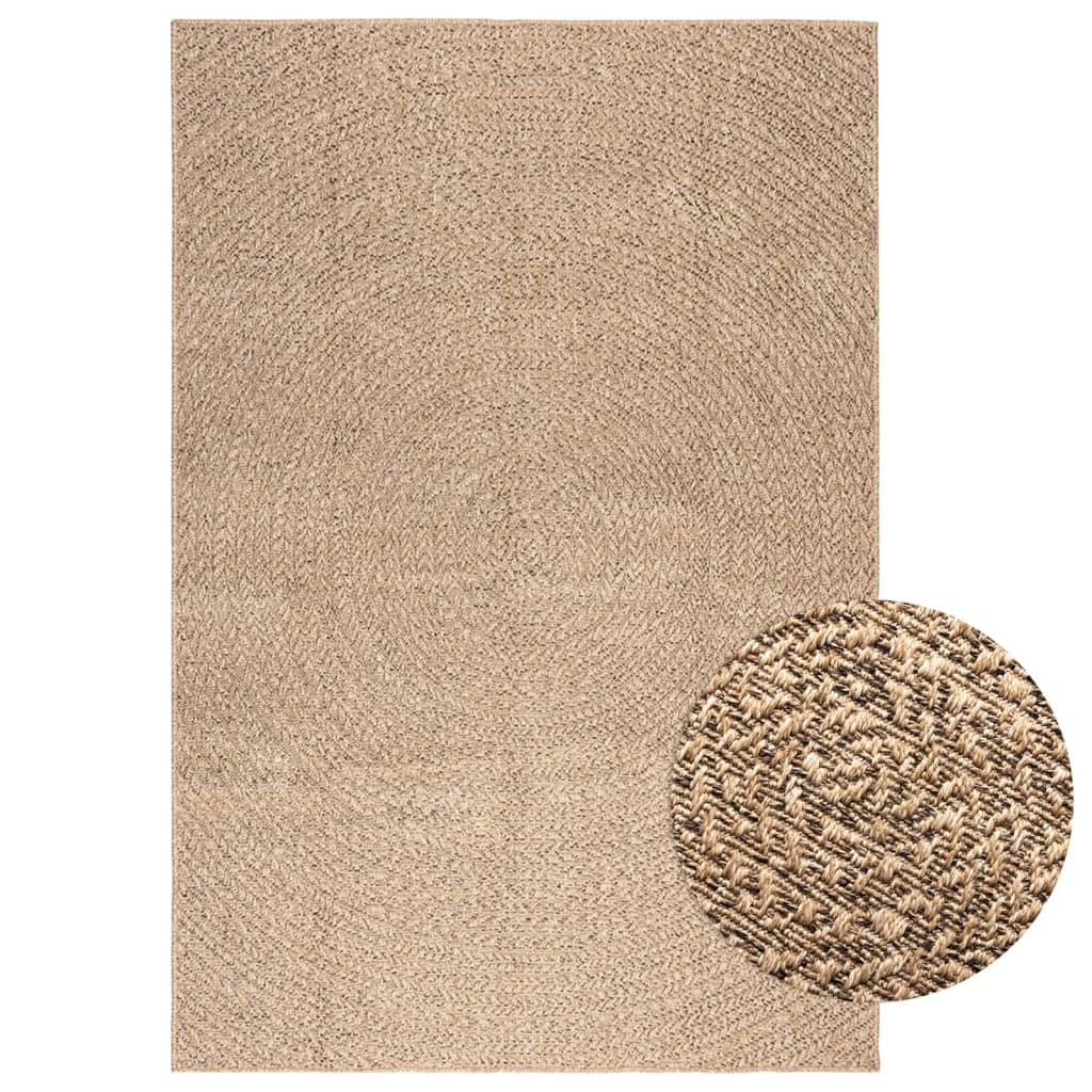 Vloerkleed ZIZUR binnen en buiten 140x200 cm jute look is nu te koop bij PeponiXL, paradijselijk wonen!