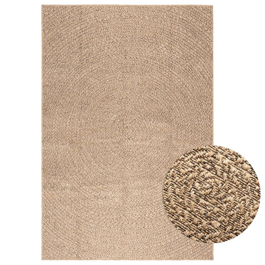 Vloerkleed ZIZUR binnen en buiten 140x200 cm jute look is nu te koop bij PeponiXL, paradijselijk wonen!