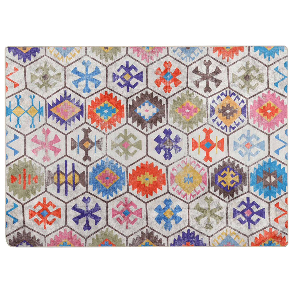 Vloerkleed wasbaar 80x150 cm meerkleurig is nu te koop bij PeponiXL, paradijselijk wonen!