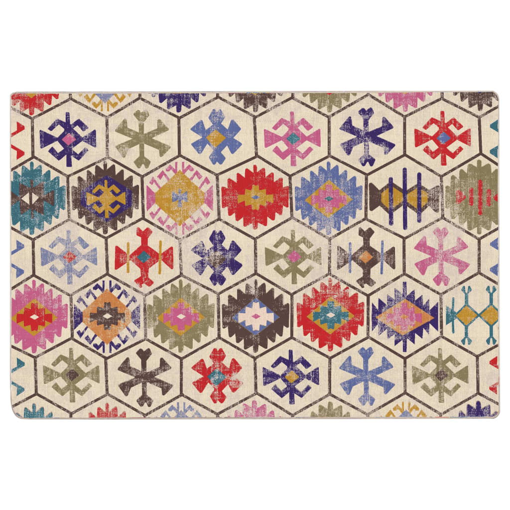 Vloerkleed wasbaar 120x180 cm meerkleurig is nu te koop bij PeponiXL, paradijselijk wonen!