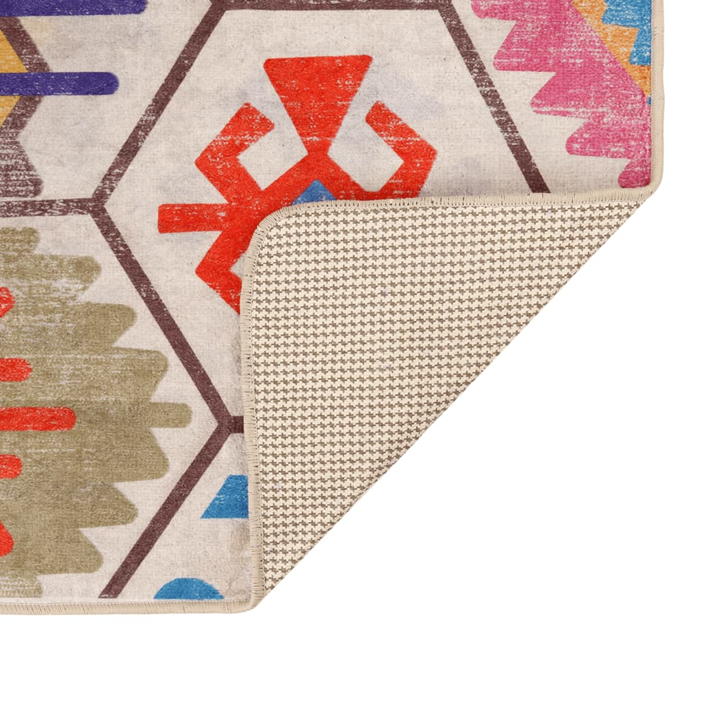 Vloerkleed wasbaar anti-slip 160x230 cm meerkleurig is nu te koop bij PeponiXL, paradijselijk wonen!