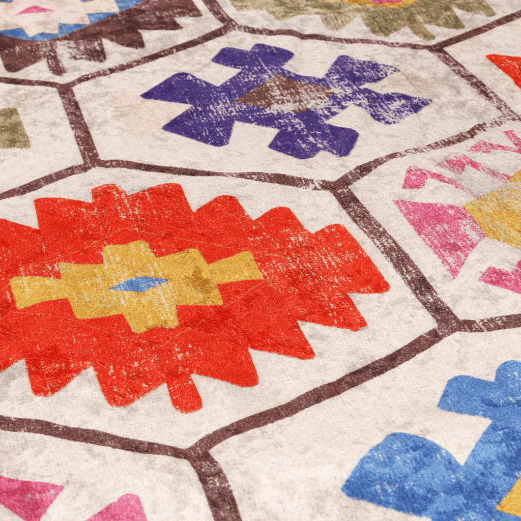 Vloerkleed wasbaar anti-slip 160x230 cm meerkleurig is nu te koop bij PeponiXL, paradijselijk wonen!