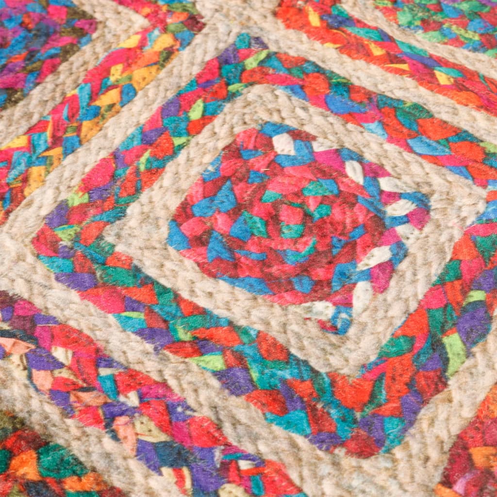 Vloerkleed wasbaar Ø 120 cm meerkleurig is nu te koop bij PeponiXL, paradijselijk wonen!