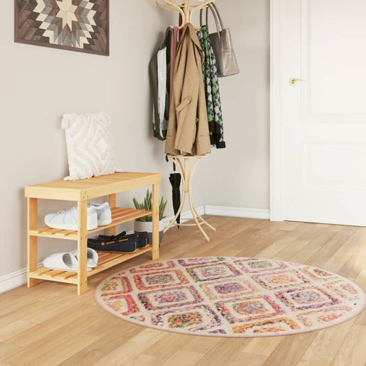 Vloerkleed wasbaar Ø 120 cm meerkleurig is nu te koop bij PeponiXL, paradijselijk wonen!