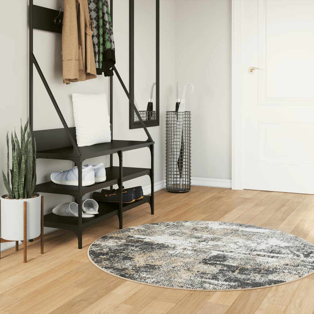 Vloerkleed wasbaar Ø 120 cm meerkleurig is nu te koop bij PeponiXL, paradijselijk wonen!
