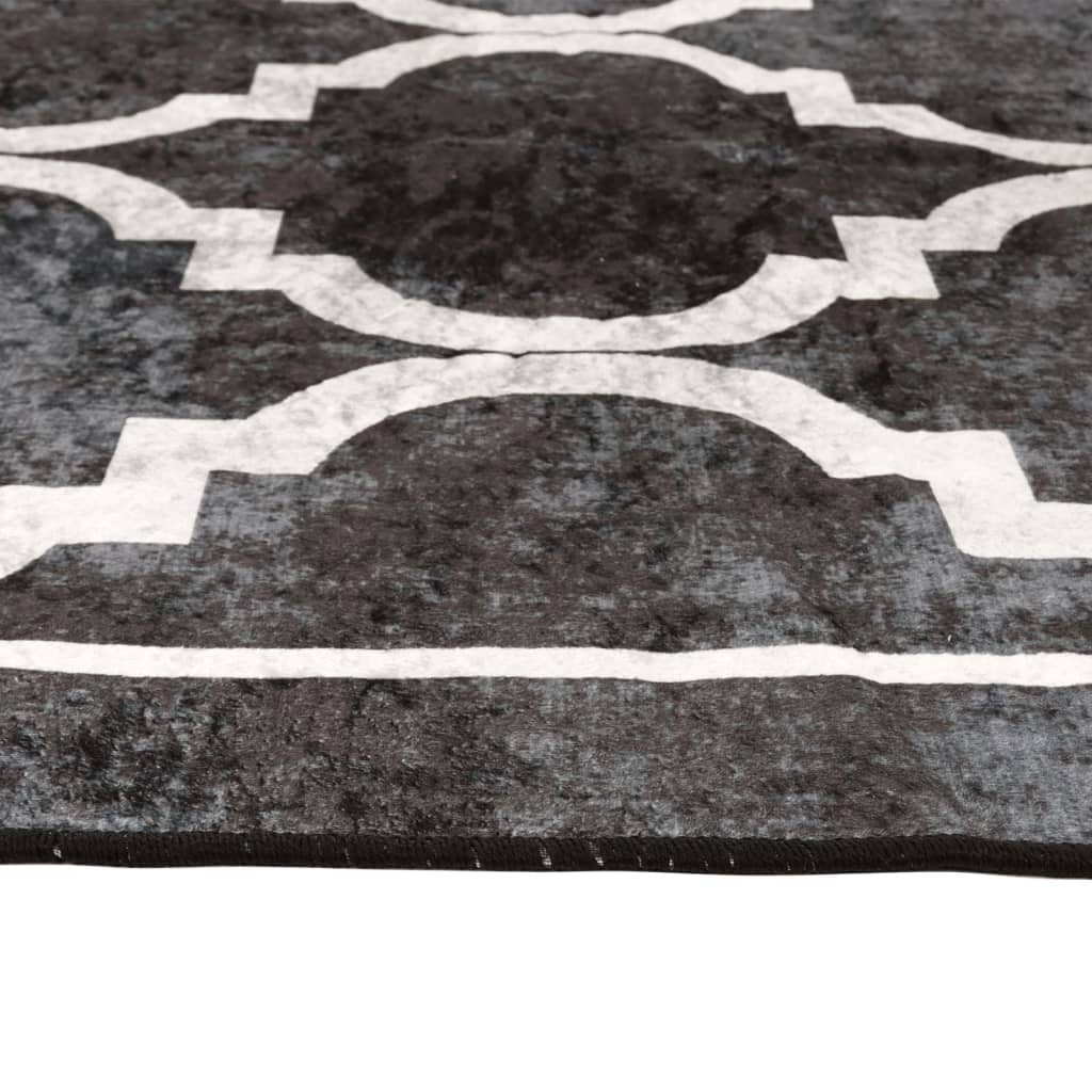 Vloerkleed wasbaar 80x300 cm zwart en wit is nu te koop bij PeponiXL, paradijselijk wonen!