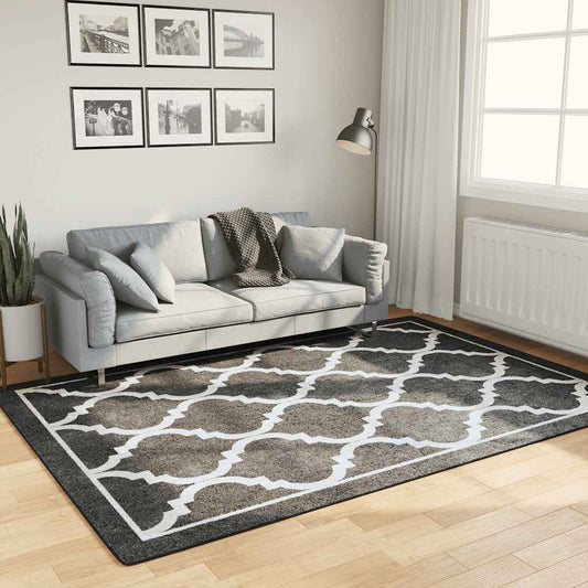 Vloerkleed wasbaar 160x230 cm zwart en wit is nu te koop bij PeponiXL, paradijselijk wonen!