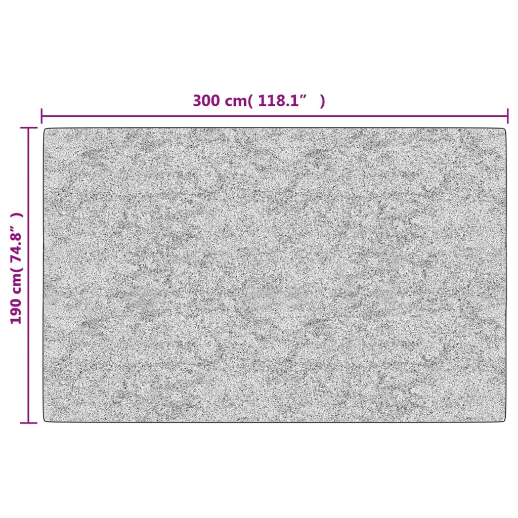 Vloerkleed wasbaar 190x300 cm zwart en wit is nu te koop bij PeponiXL, paradijselijk wonen!