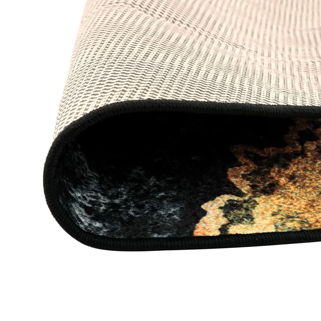 Vloerkleed wasbaar Ø 120 cm meerkleurig is nu te koop bij PeponiXL, paradijselijk wonen!