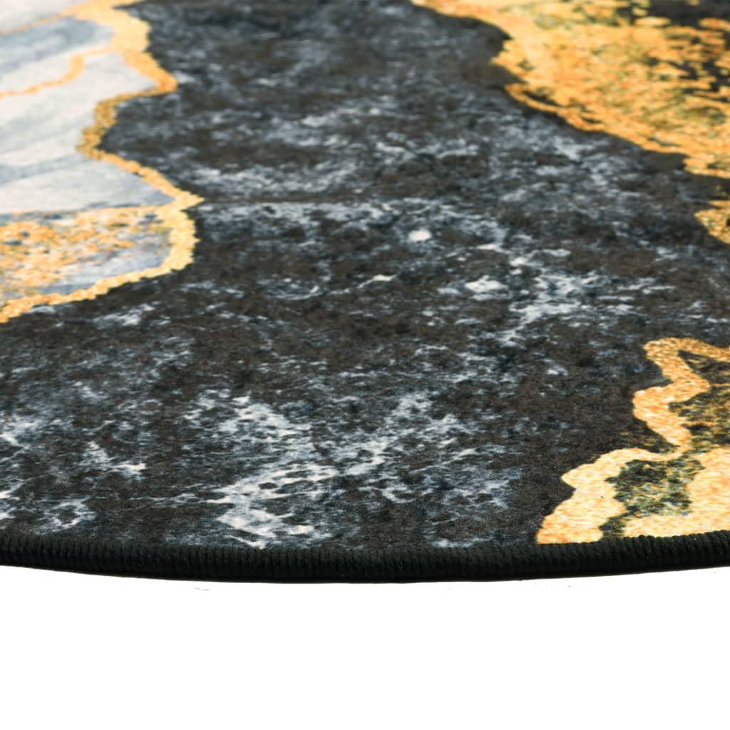 Vloerkleed wasbaar Ø 120 cm meerkleurig is nu te koop bij PeponiXL, paradijselijk wonen!