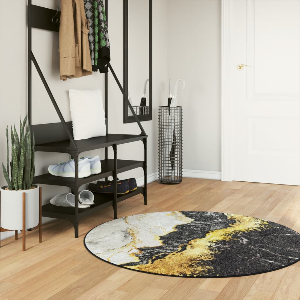 Vloerkleed wasbaar Ø 120 cm meerkleurig is nu te koop bij PeponiXL, paradijselijk wonen!