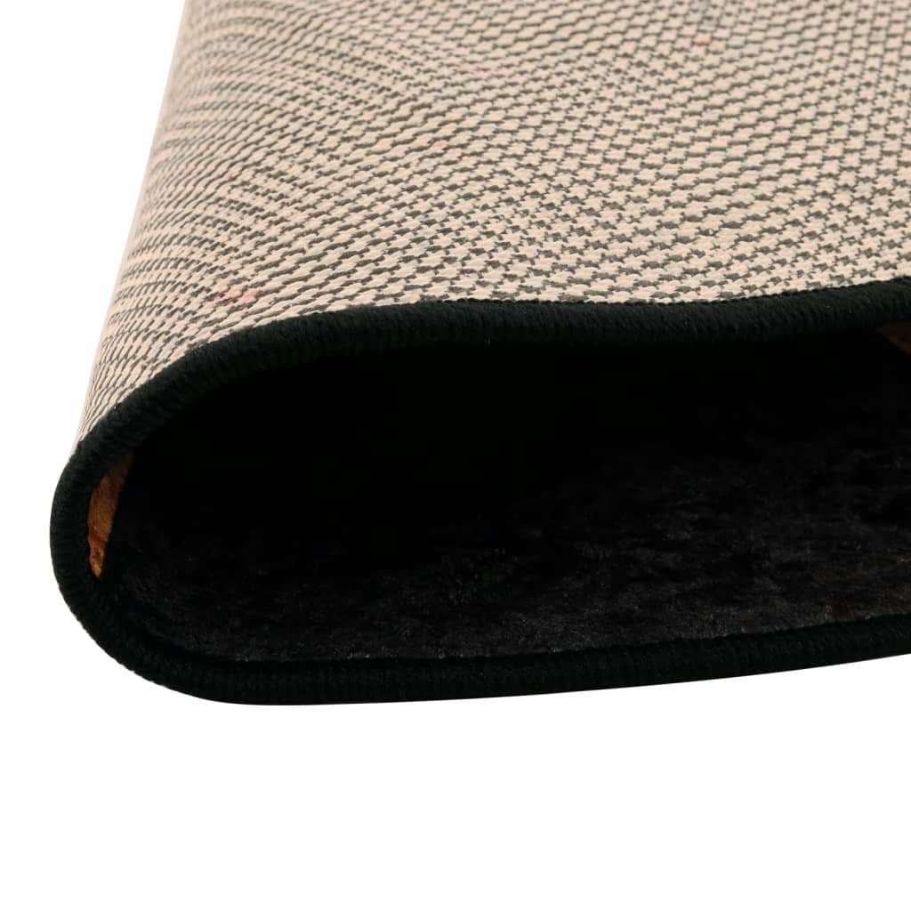 Vloerkleed wasbaar Ø 120 cm zwart en goudkleurig is nu te koop bij PeponiXL, paradijselijk wonen!