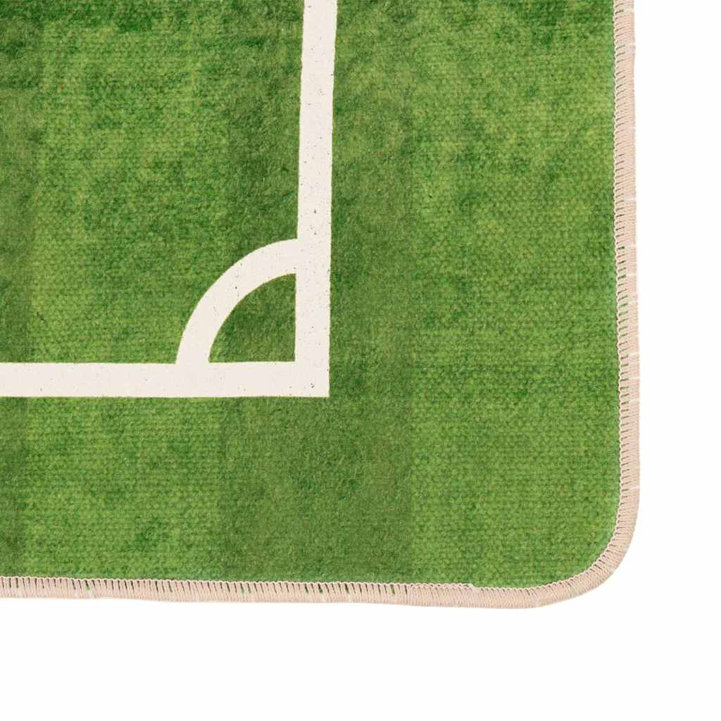 Kindervloerkleed voetbalveld wasbaar 160x230 cm groen is nu te koop bij PeponiXL, paradijselijk wonen!