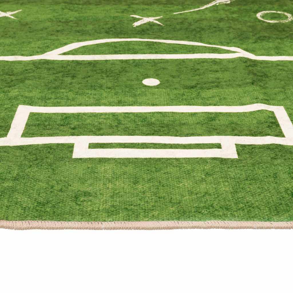Kindervloerkleed voetbalveld wasbaar 160x230 cm groen is nu te koop bij PeponiXL, paradijselijk wonen!