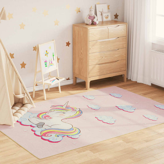 Kindervloerkleed eenhoorn wasbaar 160x230 cm groen is nu te koop bij PeponiXL, paradijselijk wonen!