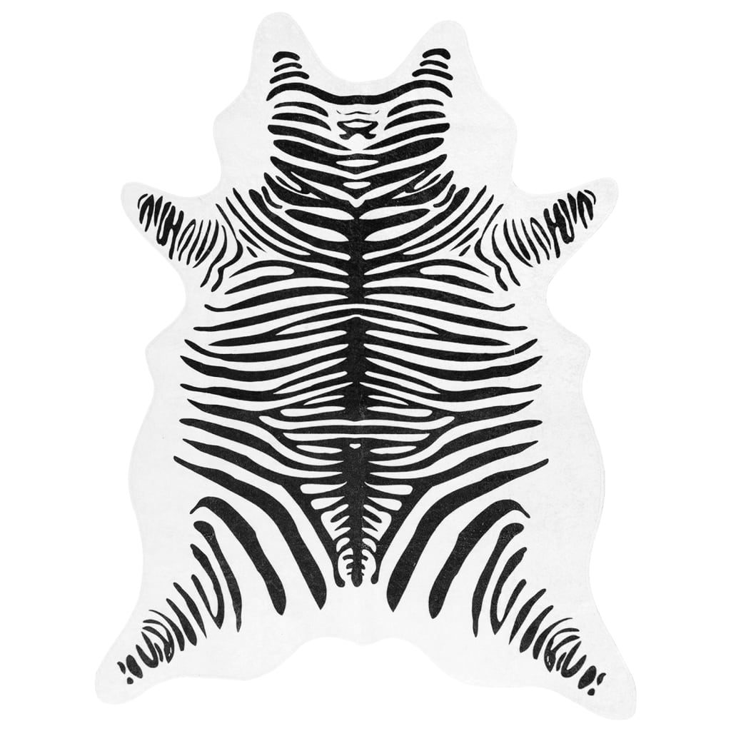 Vloerkleed zebrapatroon wasbaar anti-slip 120x170 cm zwart wit is nu te koop bij PeponiXL, paradijselijk wonen!