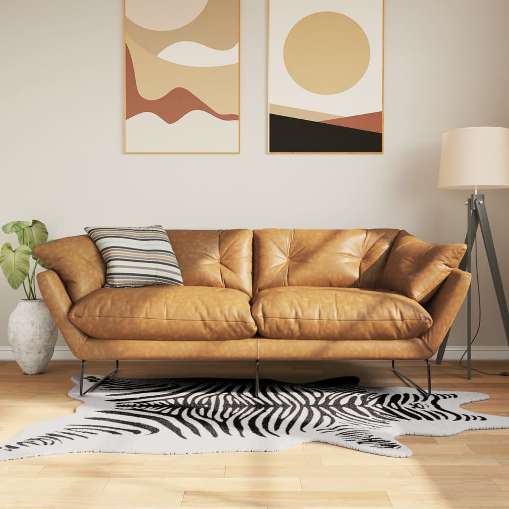 Vloerkleed zebrapatroon wasbaar anti-slip 120x170 cm zwart wit is nu te koop bij PeponiXL, paradijselijk wonen!