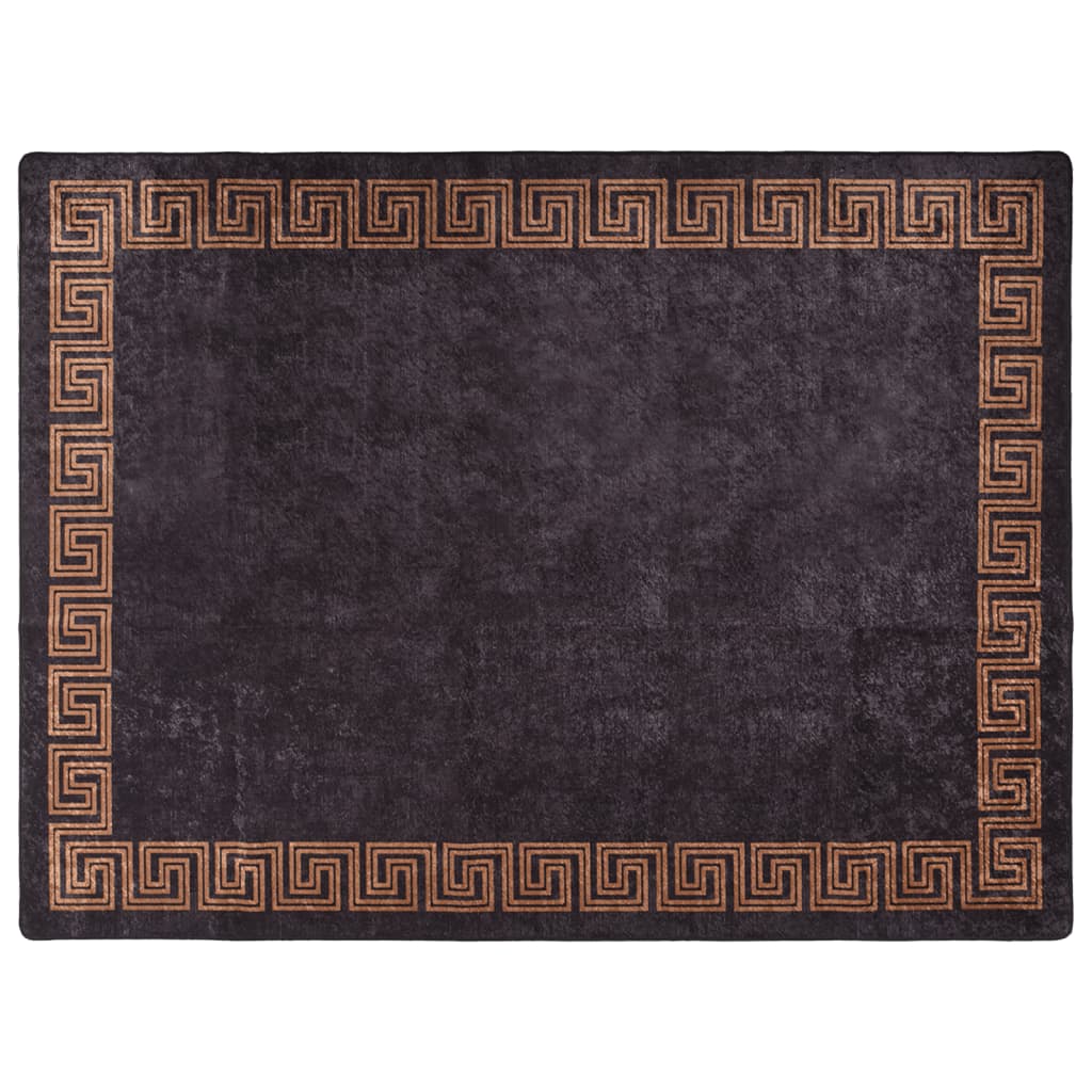 Vloerkleed wasbaar 400x300 cm zwart en goudkleurig is nu te koop bij PeponiXL, paradijselijk wonen!
