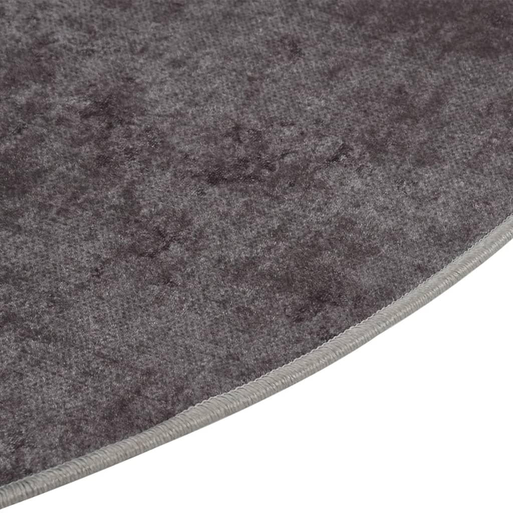 Vloerkleed wasbaar Ø 200 cm grijs is nu te koop bij PeponiXL, paradijselijk wonen!