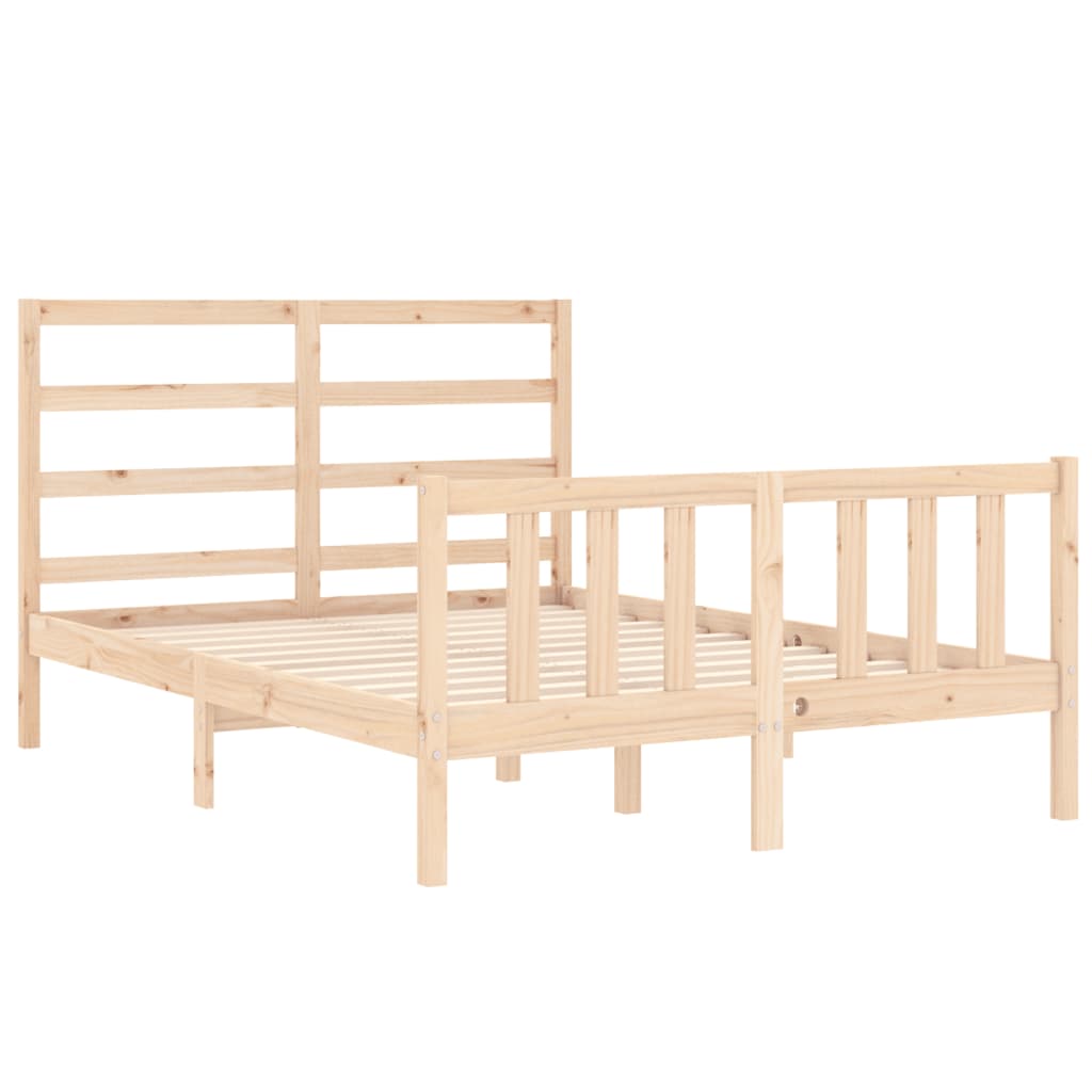 Bedframe met hoofdbord massief hout is nu te koop bij PeponiXL, paradijselijk wonen!