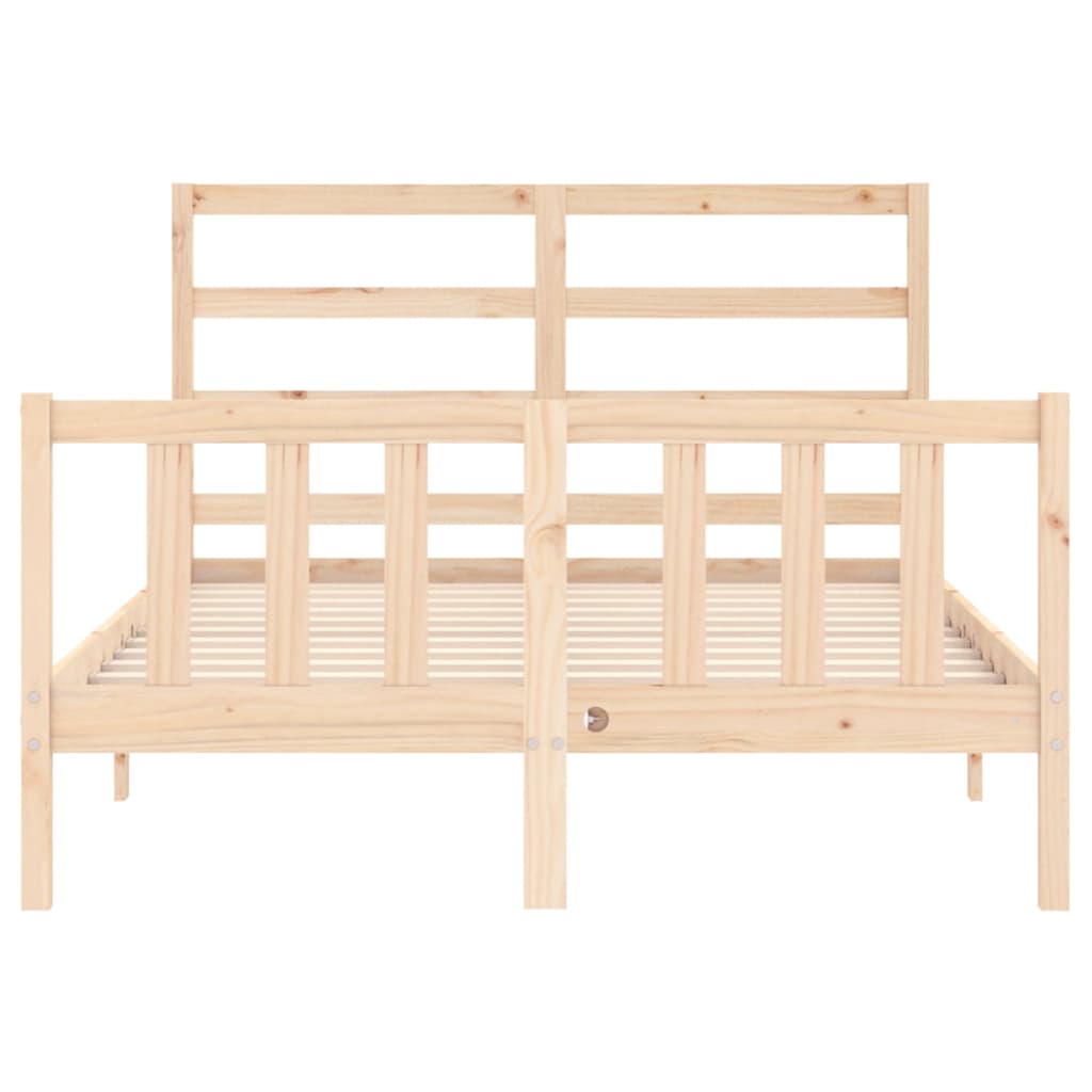 Bedframe met hoofdbord massief hout is nu te koop bij PeponiXL, paradijselijk wonen!