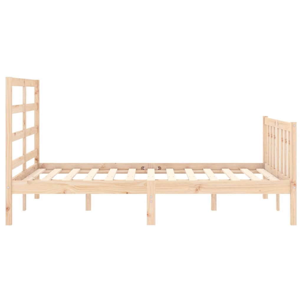 Bedframe met hoofdbord massief hout is nu te koop bij PeponiXL, paradijselijk wonen!