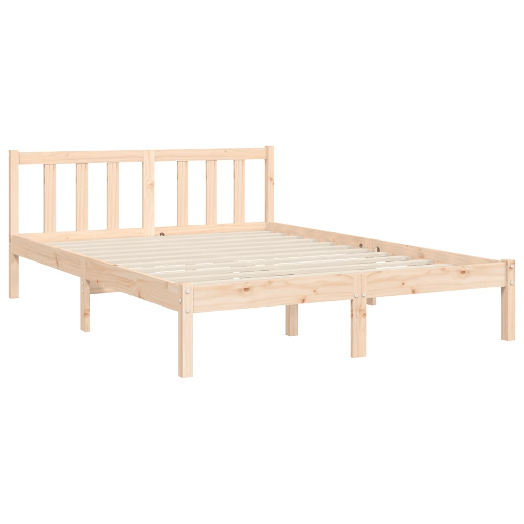 Bedframe met hoofdbord massief hout is nu te koop bij PeponiXL, paradijselijk wonen!