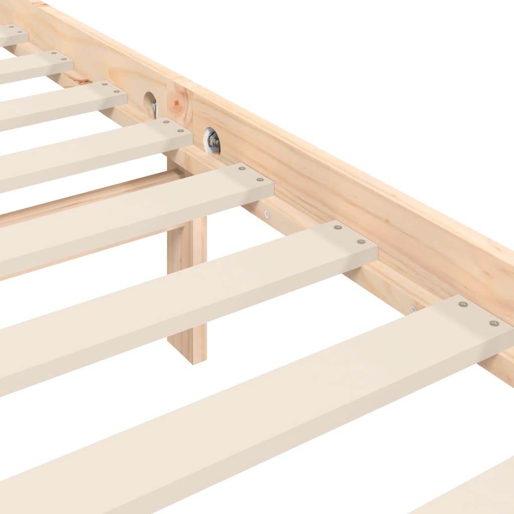 Bedframe met hoofdbord massief hout is nu te koop bij PeponiXL, paradijselijk wonen!