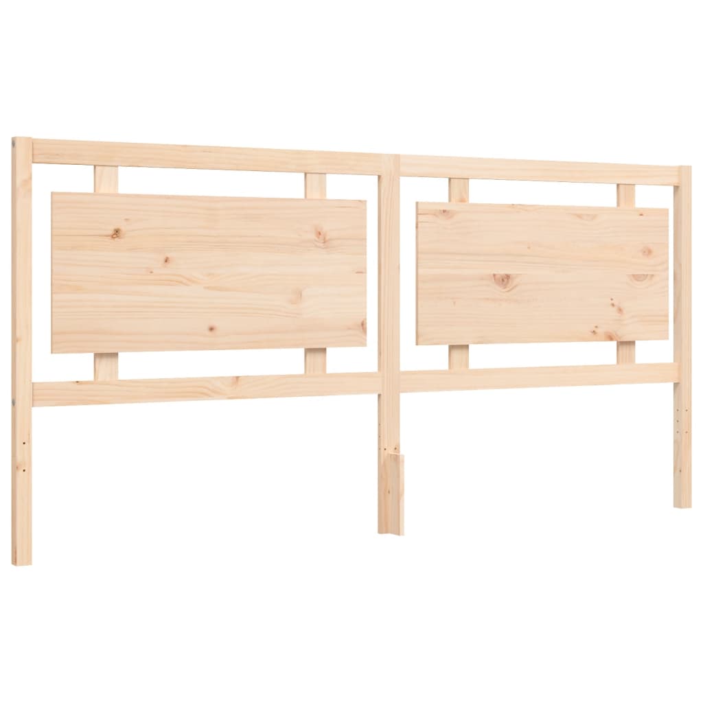 Bedframe met hoofdbord massief hout 180x200 cm is nu te koop bij PeponiXL, paradijselijk wonen!