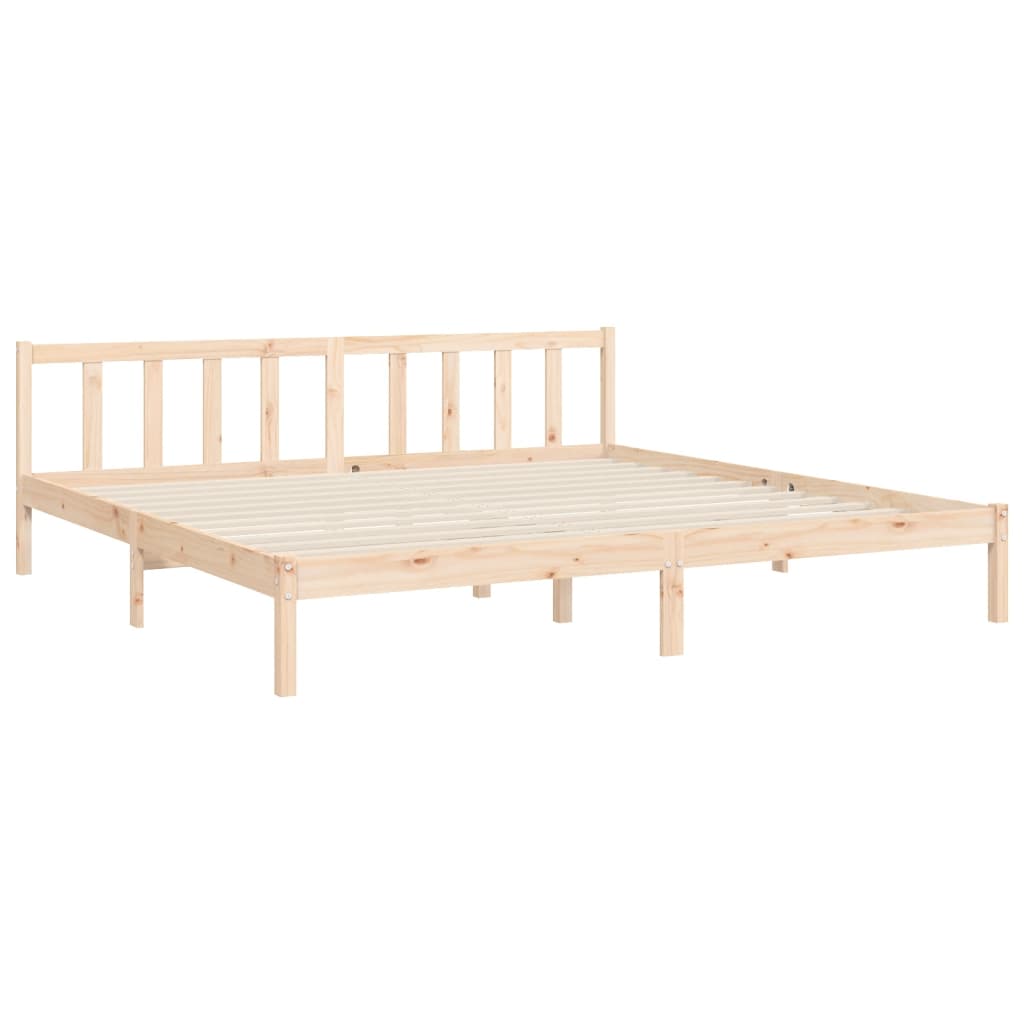 Bedframe met hoofdbord massief hout 180x200 cm is nu te koop bij PeponiXL, paradijselijk wonen!