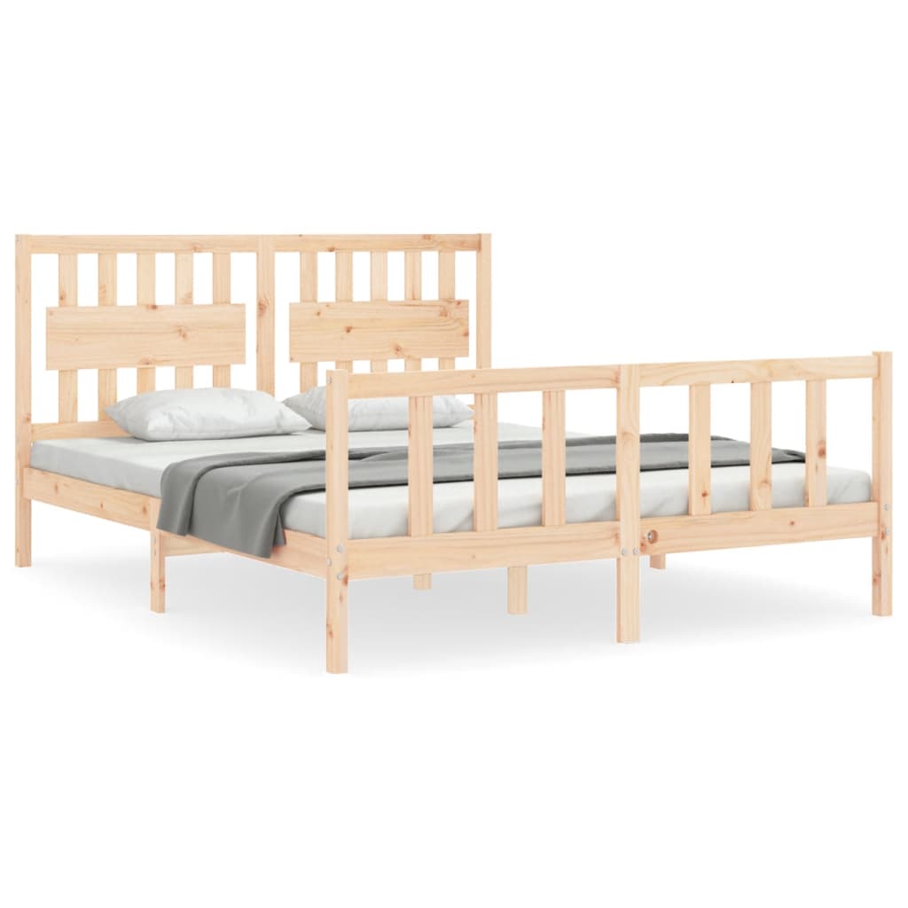 Bedframe zonder matras massief grenenhout 160x200 cm is nu te koop bij PeponiXL, paradijselijk wonen!